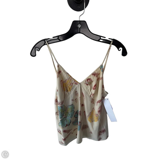 Top Sleeveless By Theory In Cream & Red, Size: M