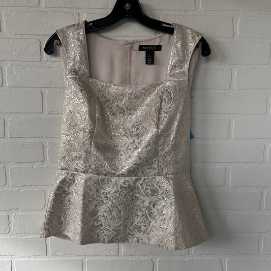 Blouse Sleeveless By White House Black Market In Champagne, Size: S