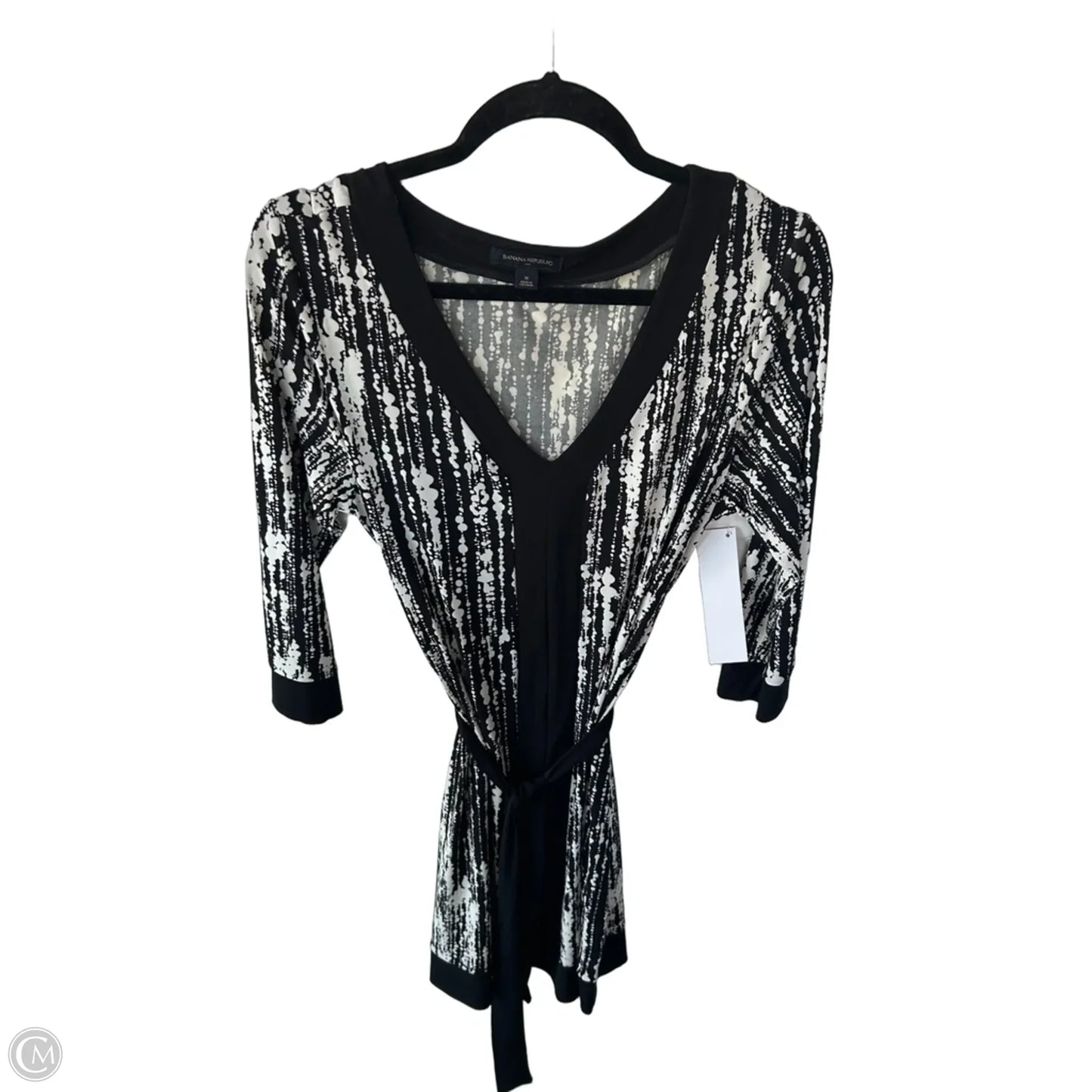 Dress Work By Banana Republic In Black & Cream, Size: M