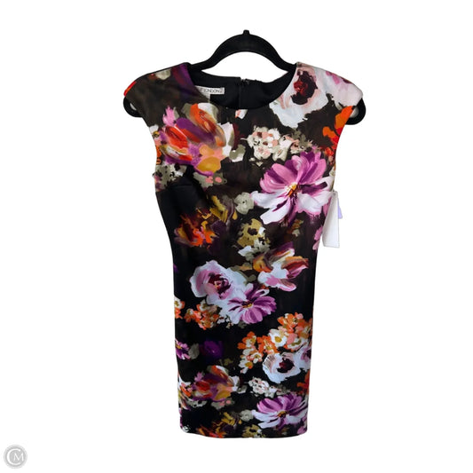 Dress Work By Maggy London In Black & Purple, Size: Xs