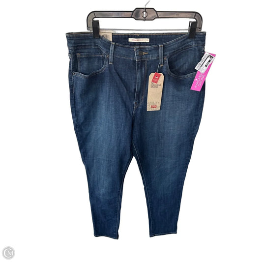 Jeans Skinny By Levis In Blue Denim, Size: 16