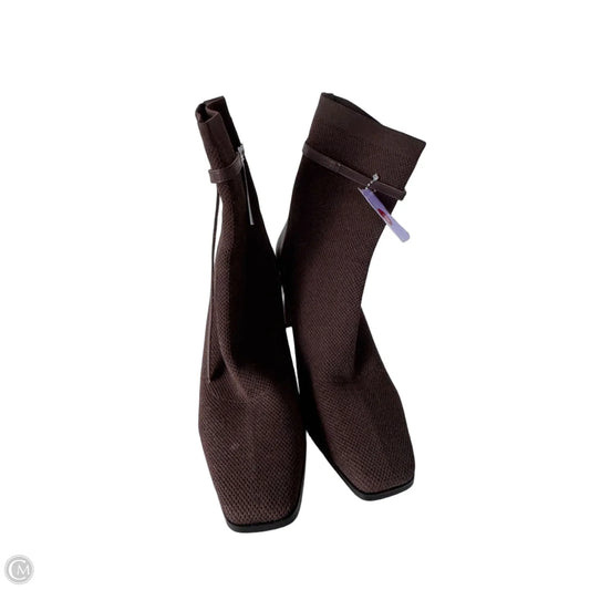Boots Mid-calf Heels By Cmc In Brown, Size: 8.5
