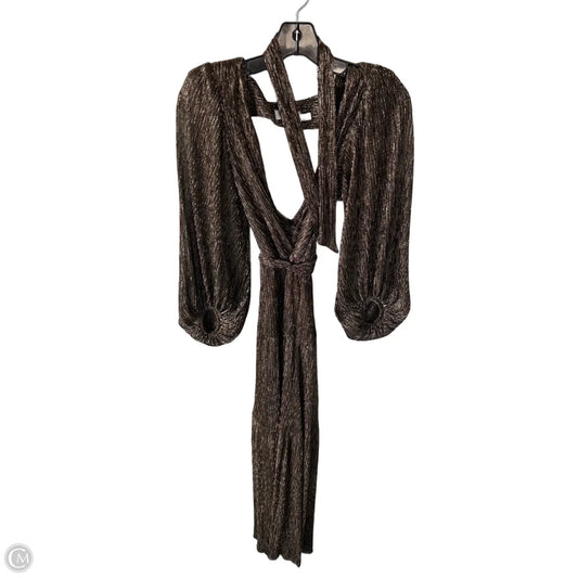 Dress Party Long By Eliza J In Black & Gold, Size: S