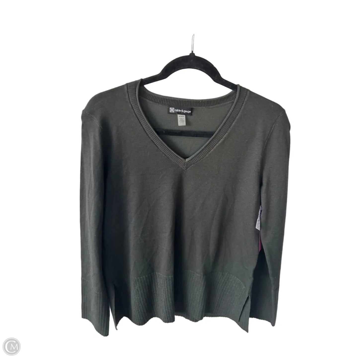 Sweater By Cable And Gauge In Green, Size: M