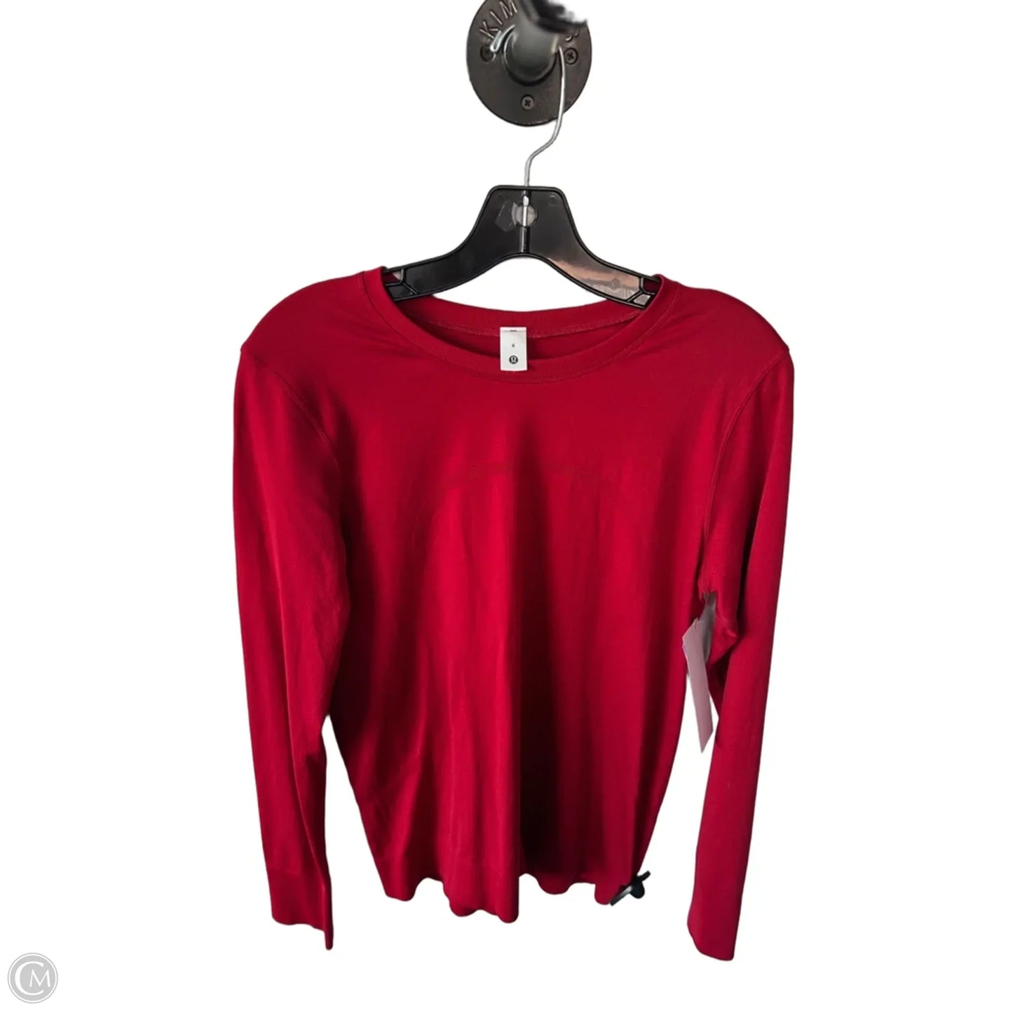 Athletic Top Long Sleeve Crewneck By Lululemon In Red, Size: S
