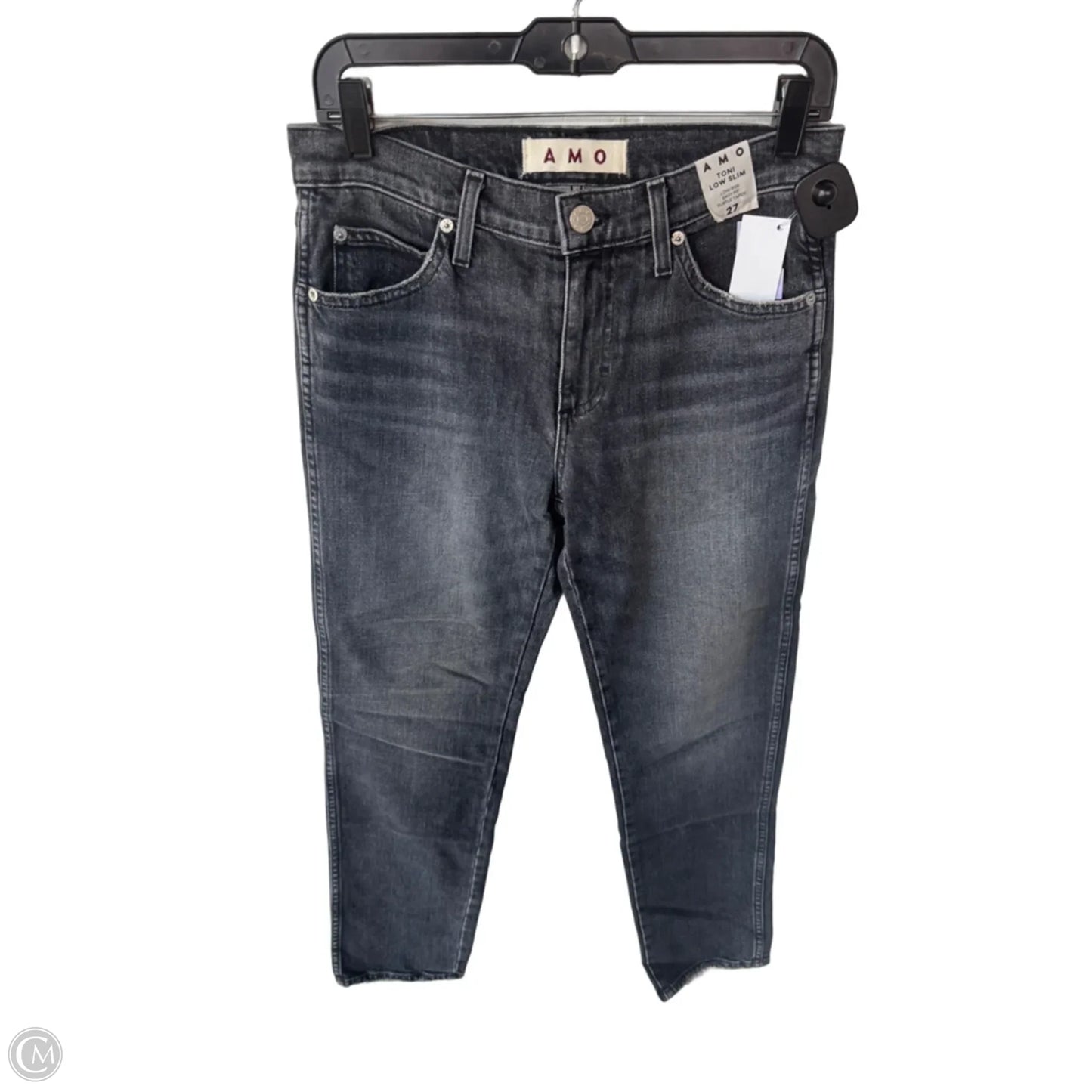 Jeans Straight By Amo In Grey Denim, Size: 4