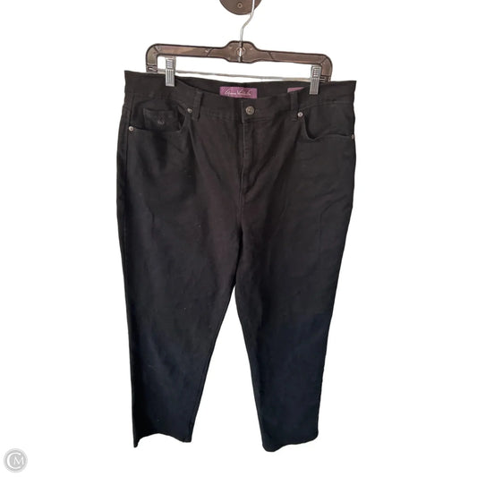Jeans Straight By Gloria Vanderbilt In Black Denim, Size: 16