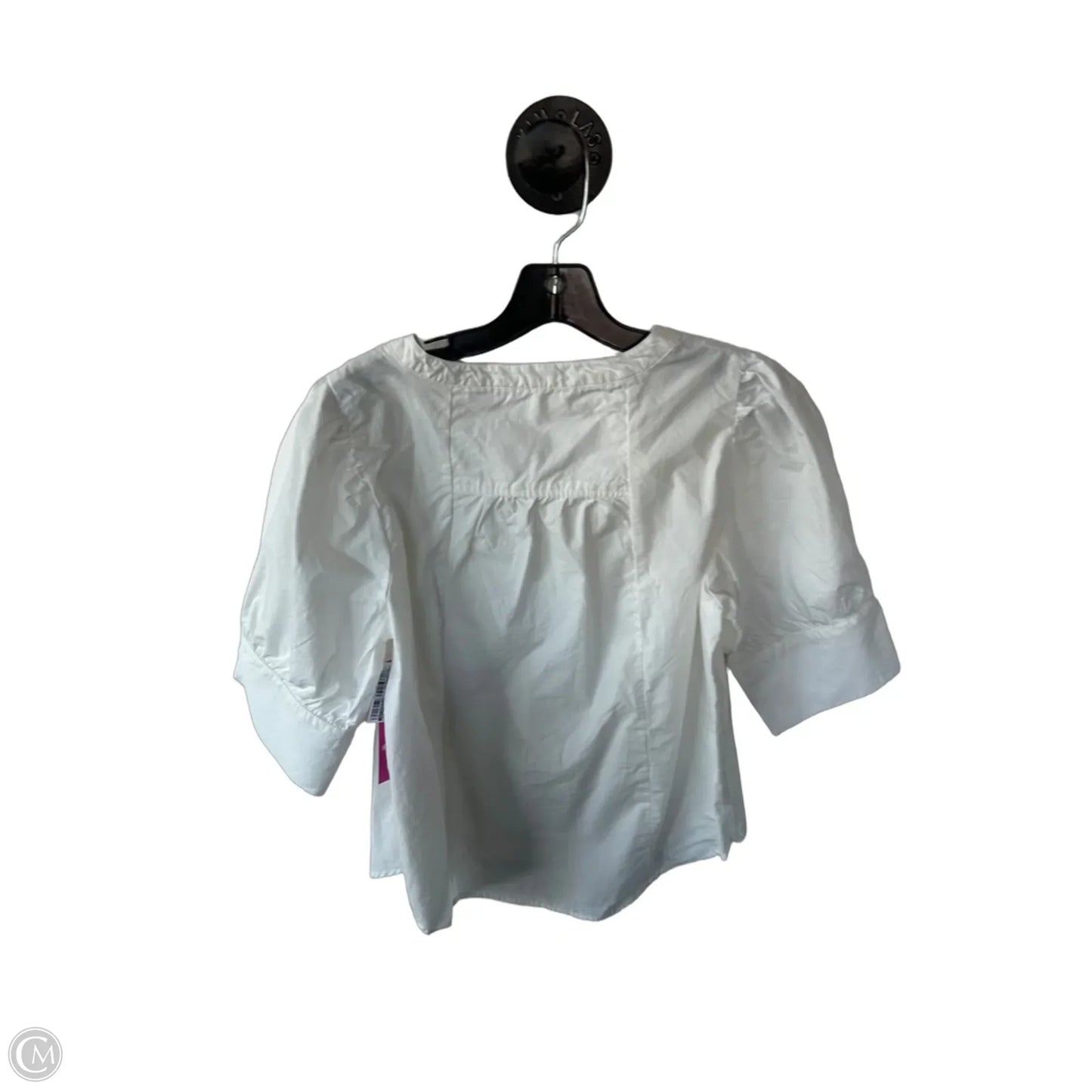 Top Short Sleeve By Anthropologie In White, Size: M