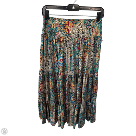 Skirt Maxi By Natural Life In Blue & Green, Size: 4