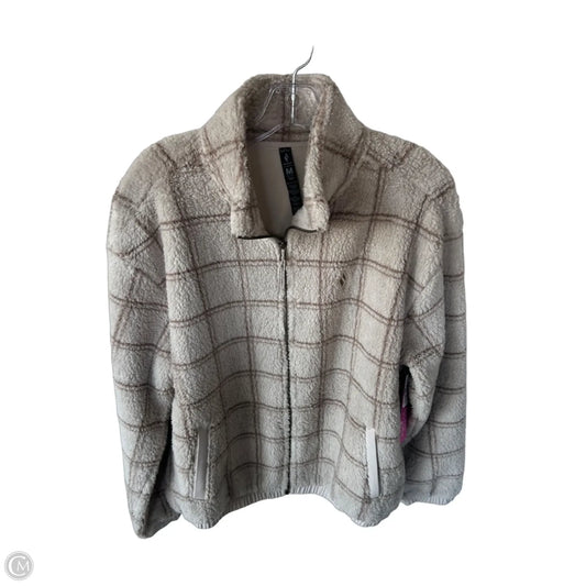 Jacket Fleece By Skechers In Tan, Size: M
