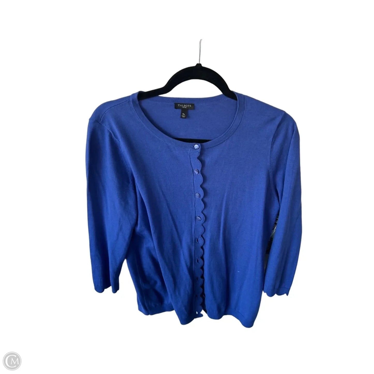 Sweater Cardigan By Talbots In Blue, Size: Mp