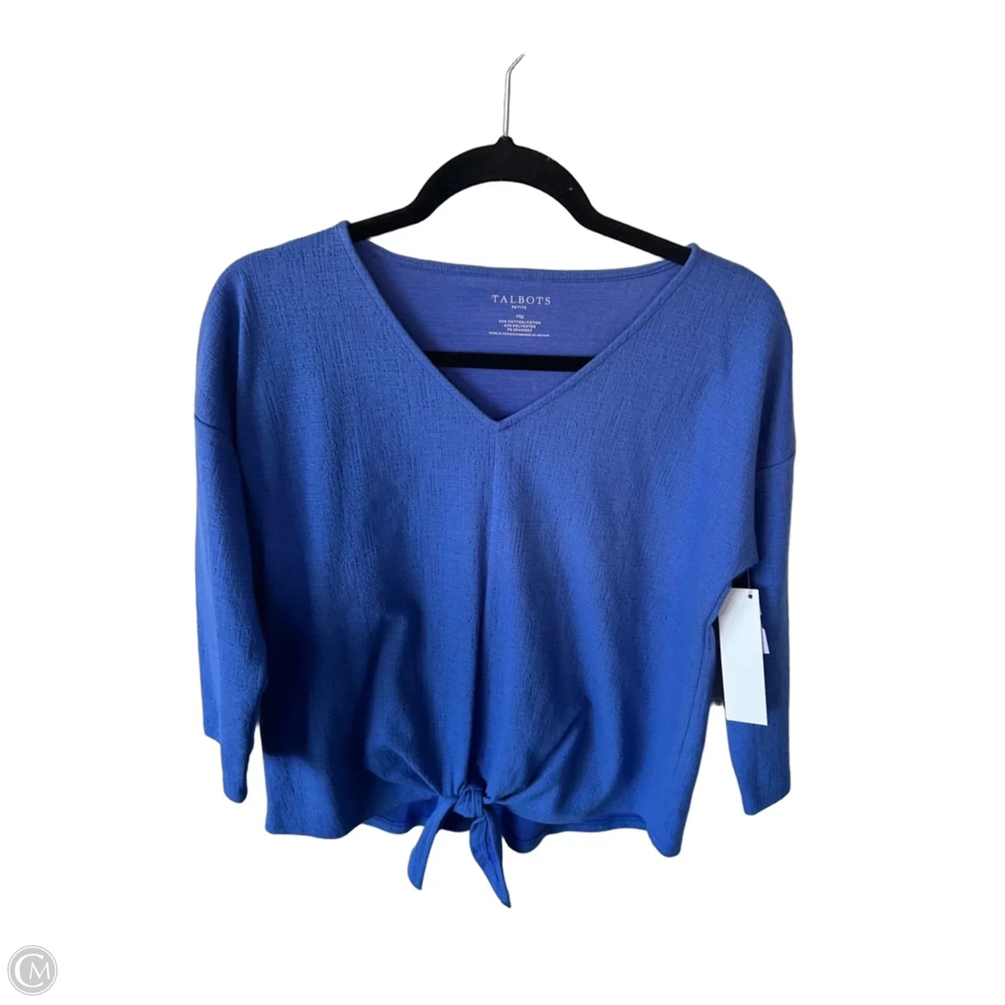 Top 3/4 Sleeve By Talbots In Blue, Size: Mp