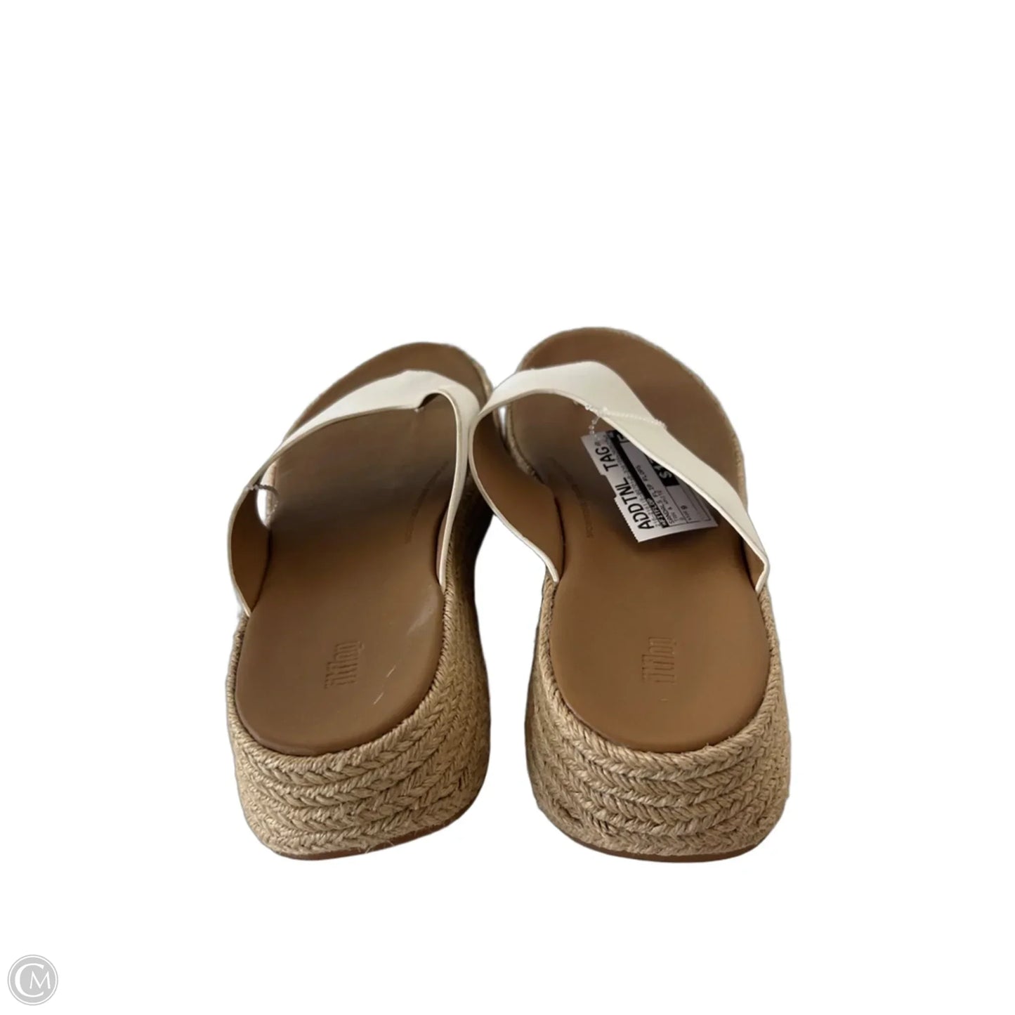 Sandals Flip Flops By Fitflop In Tan & White, Size: 9