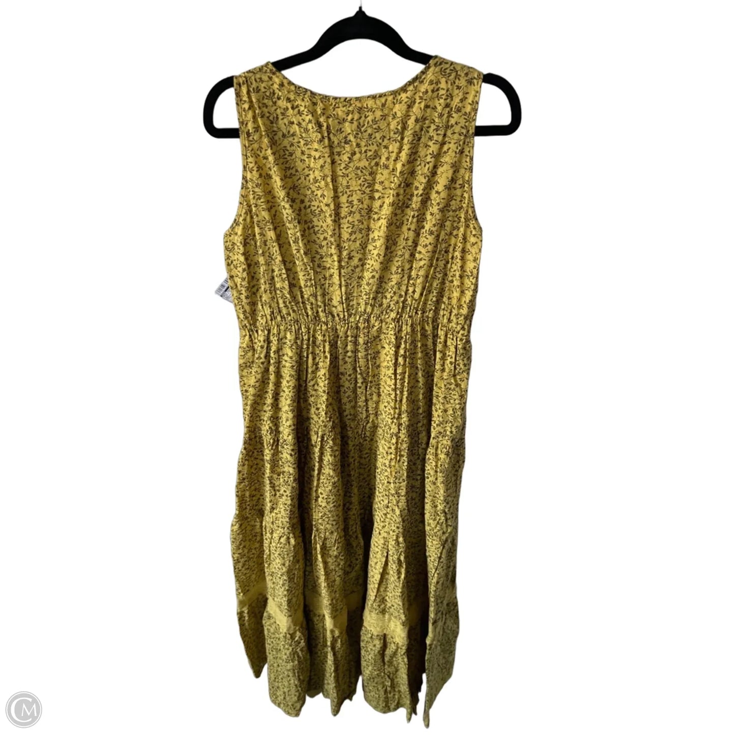 Dress Casual Maxi By Easel In Black & Yellow, Size: L