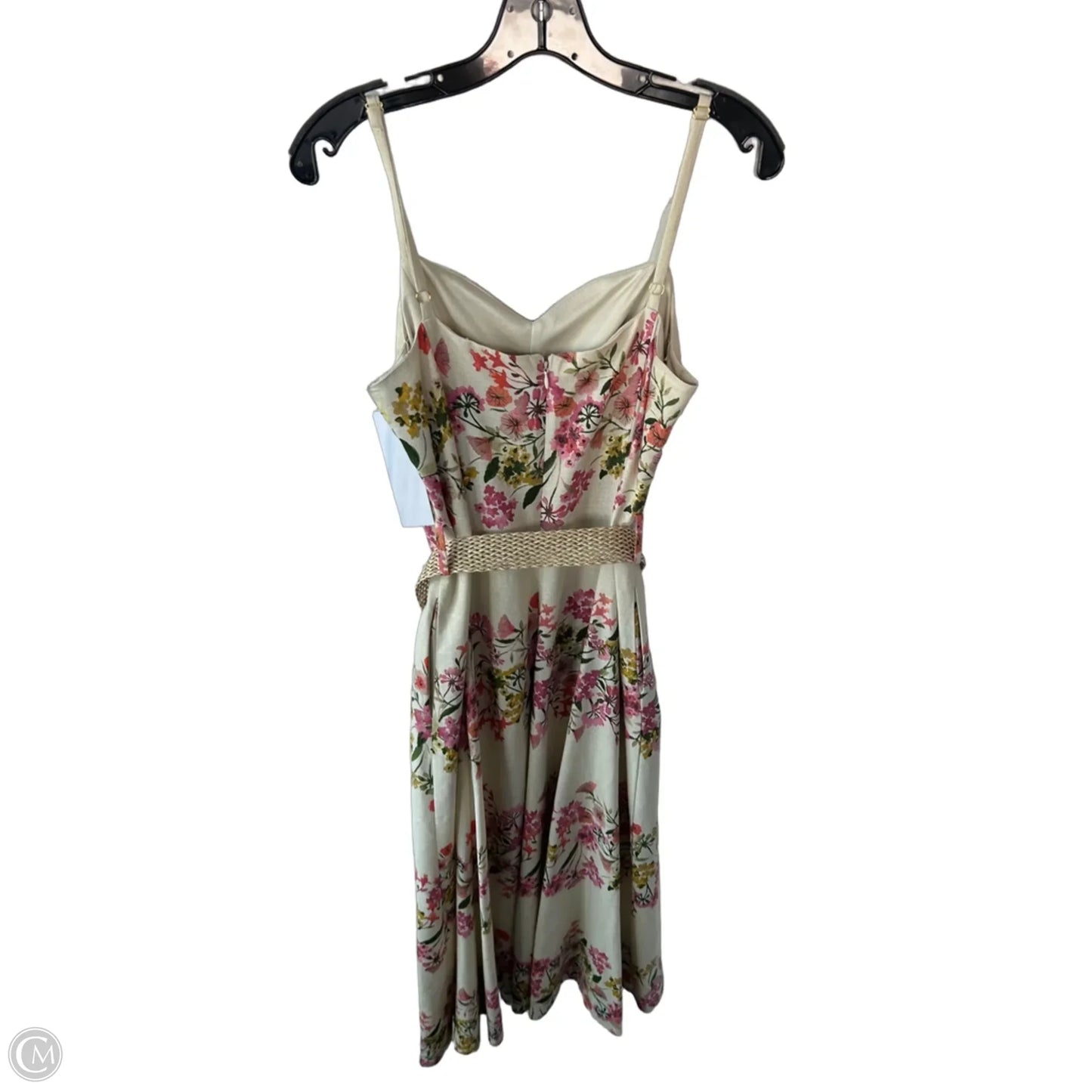 Dress Casual Midi By Taylor In Pink & Tan, Size: L