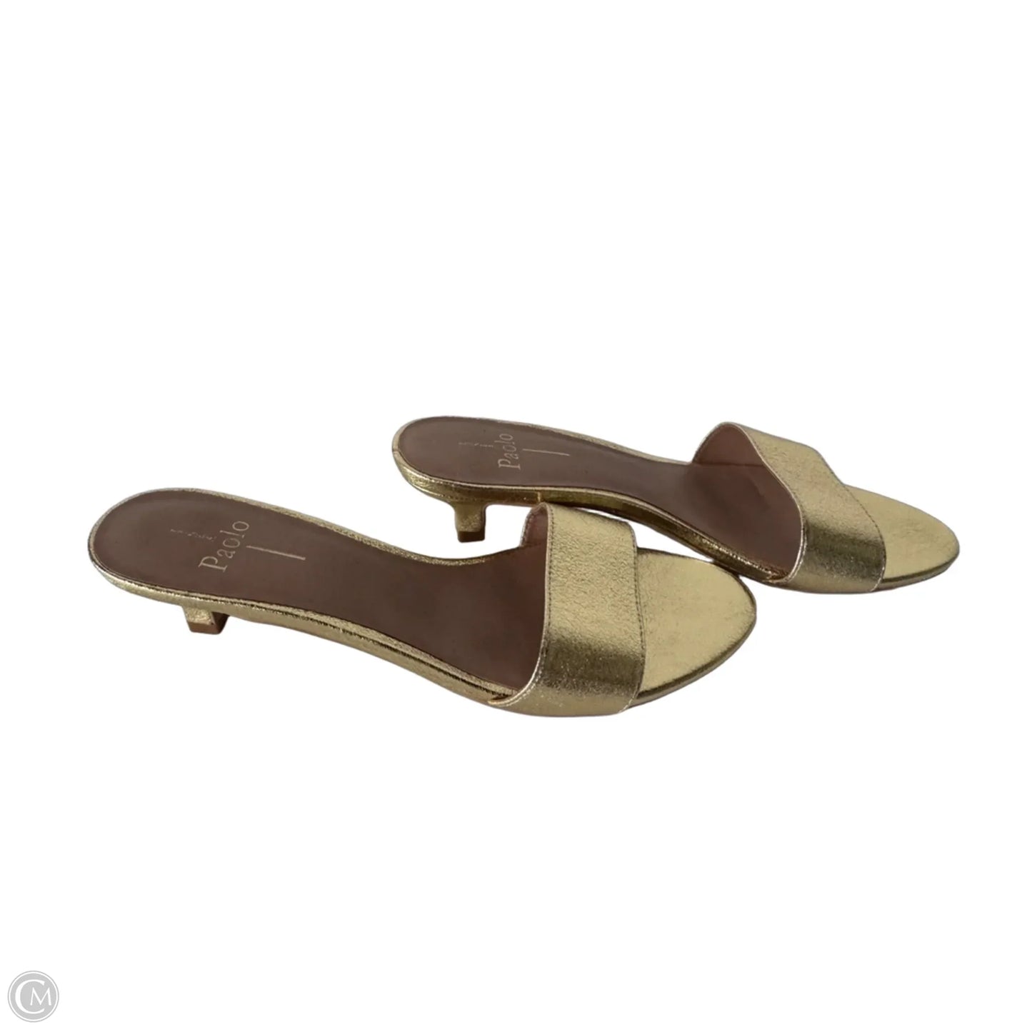 Sandals Heels Kitten By Linea Paolo In Gold, Size: 8.5