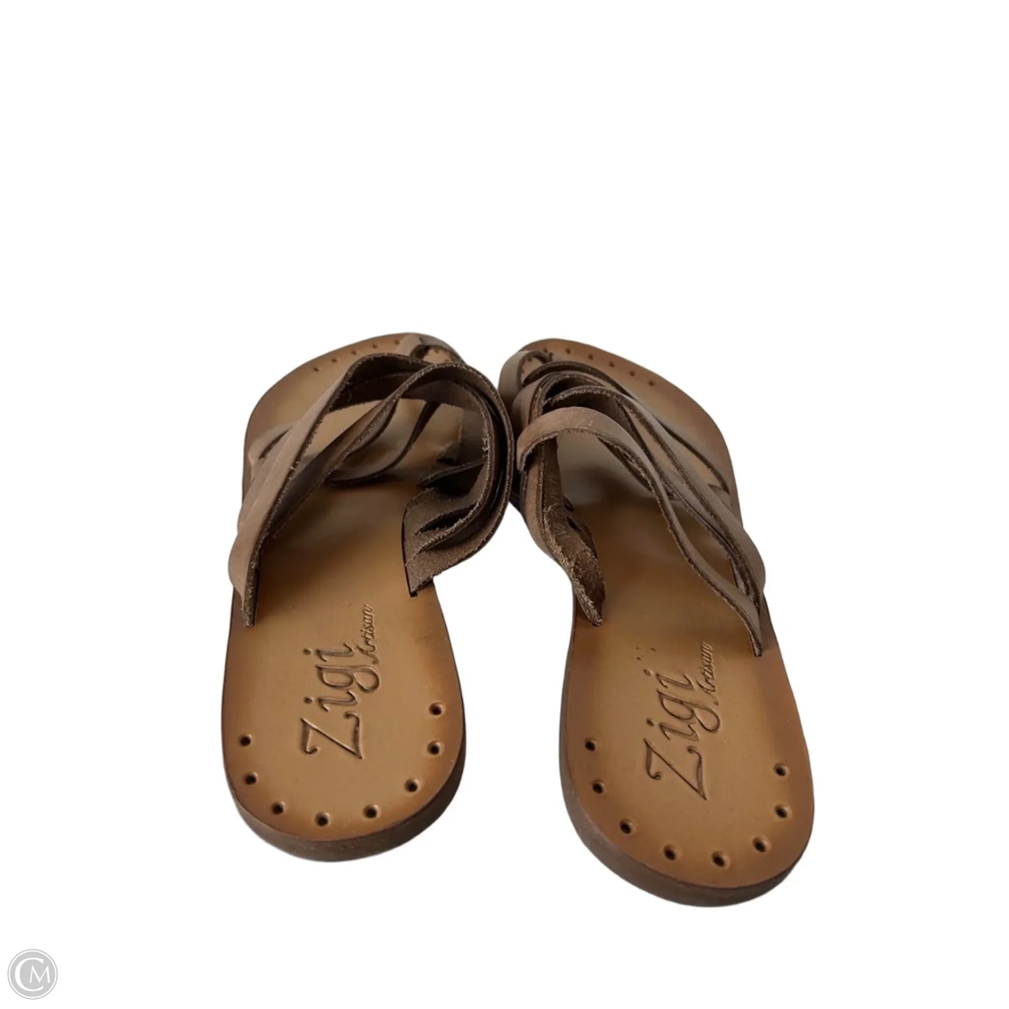 Sandals Flats By Clothes Mentor In Brown, Size: 9