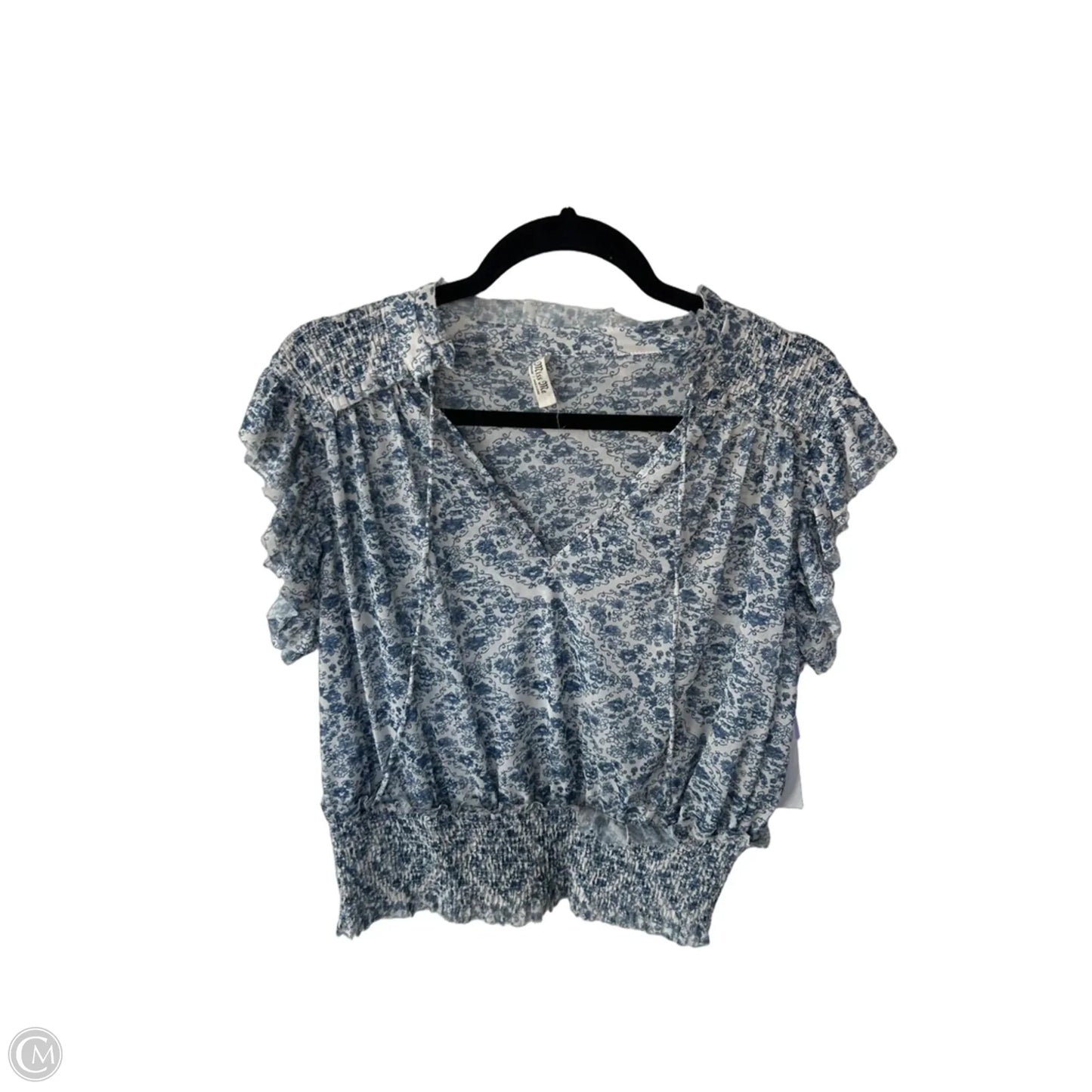 Top Short Sleeve By Miss Me In Blue, Size: M