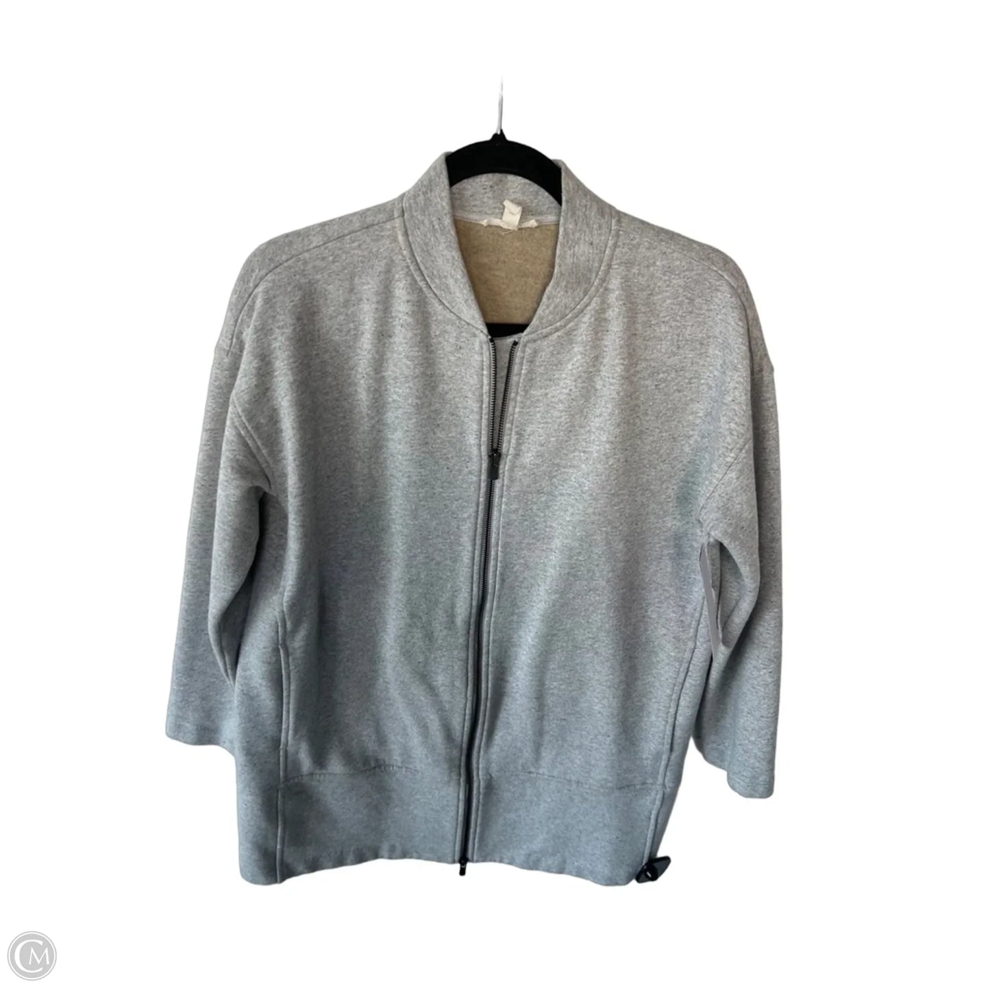Sweatshirt Collar By Eileen Fisher In Grey, Size: Xs