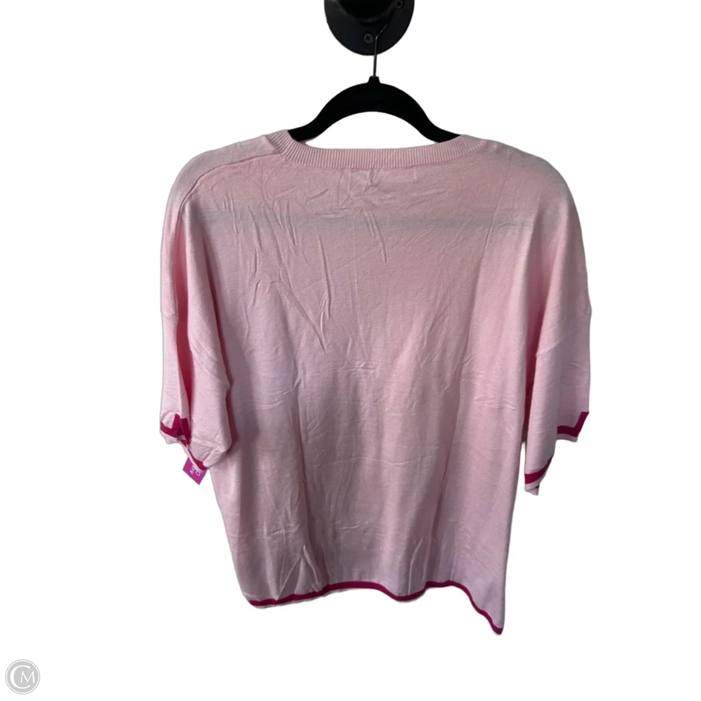 Sweater Short Sleeve By Zeagoo In Pink, Size: Xl