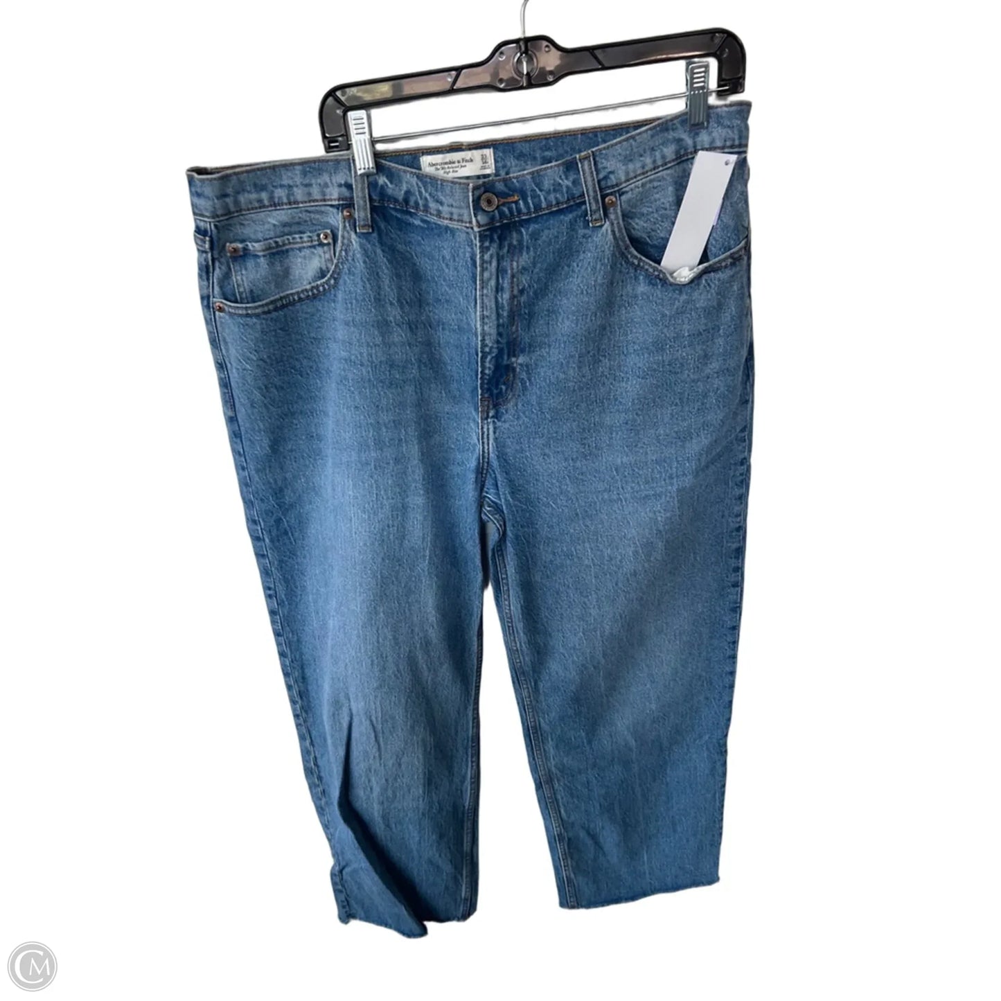 Jeans Straight By Abercrombie And Fitch In Blue Denim, Size: 16