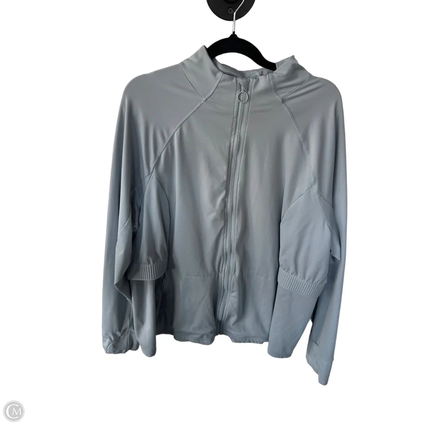 Athletic Jacket By Fabletics In Grey, Size: 1x