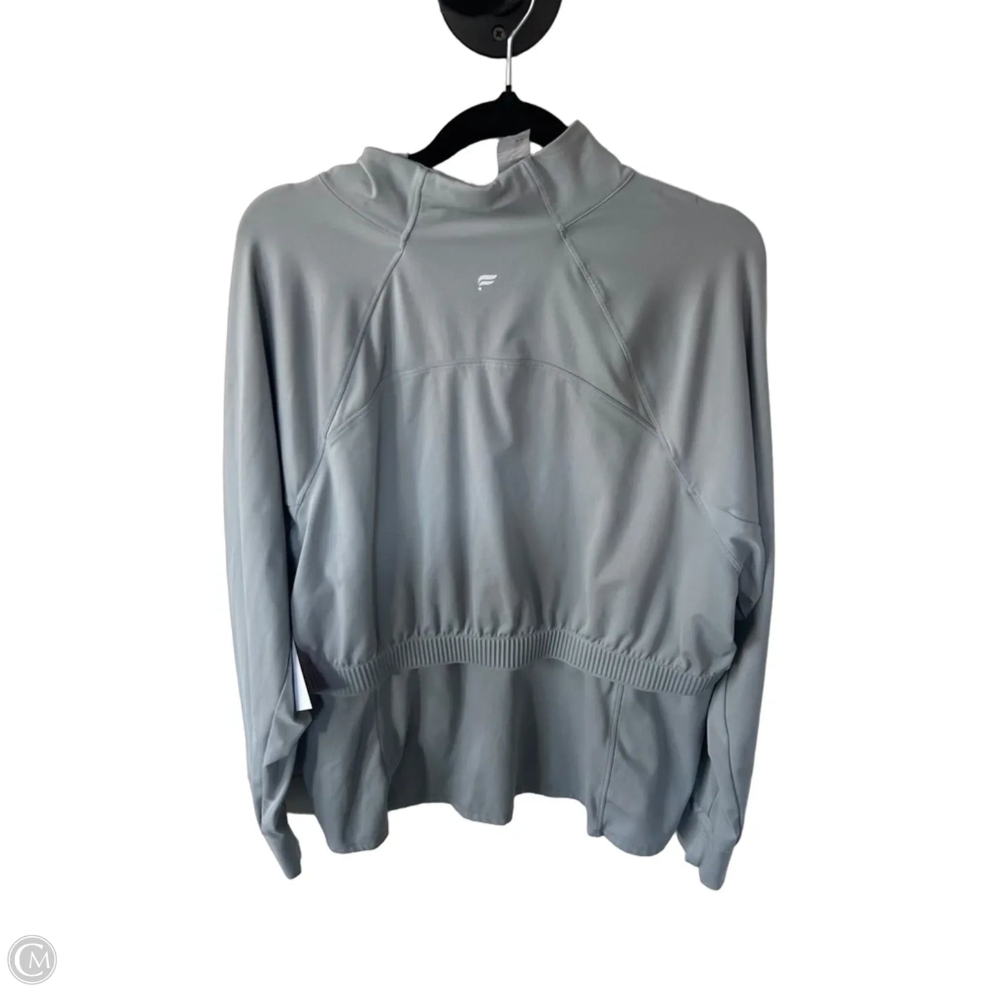 Athletic Jacket By Fabletics In Grey, Size: 1x