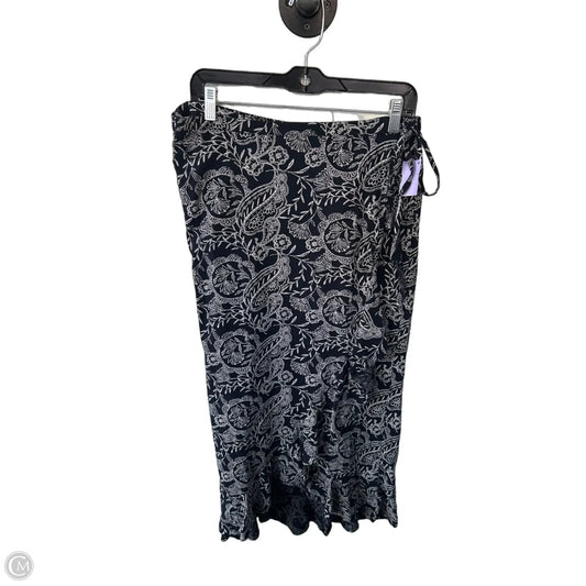 skirt Casual Midi By Universal Thread In Blue & White, Size: 12