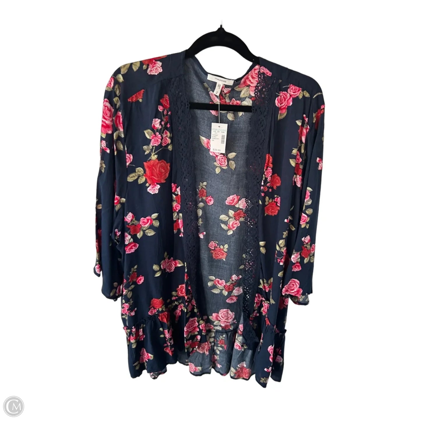 Kimono By Maurices In Blue & Red, Size: 2x