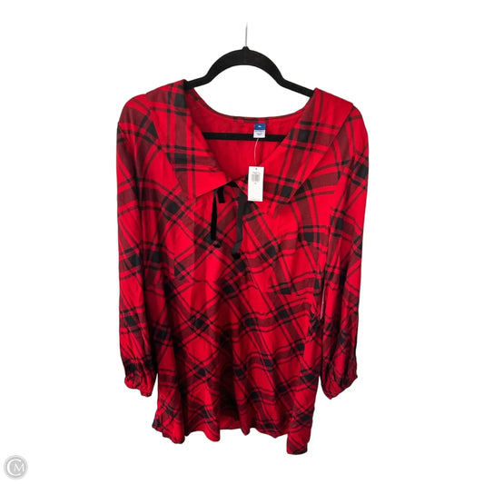 Dress Casual Short By Old Navy In Black & Red, Size: Xl