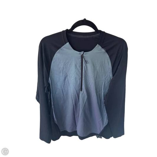 Athletic Jacket By Lululemon In Black & Grey, Size: L