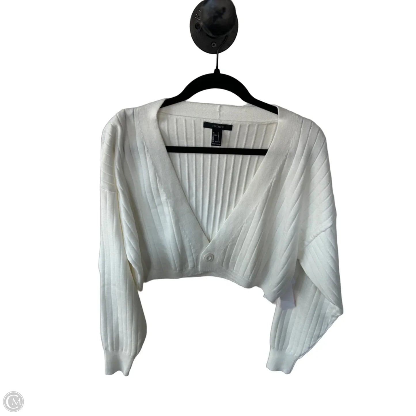 Sweater Cardigan By Forever 21 In White, Size: S