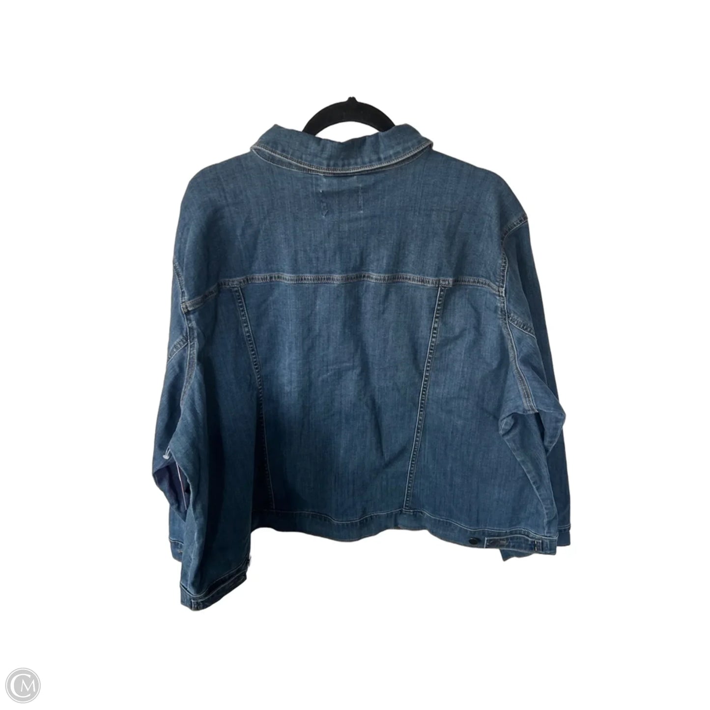 Jacket Denim By Amazon Essentials In Blue Denim, Size: 4x