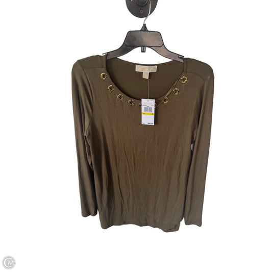 Top Long Sleeve By Michael By Michael Kors In Green, Size: M