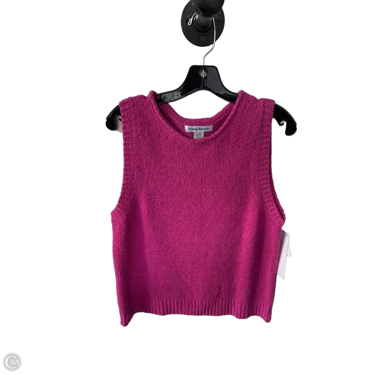 Vest Sweater By Tommy Bahama In Pink, Size: L