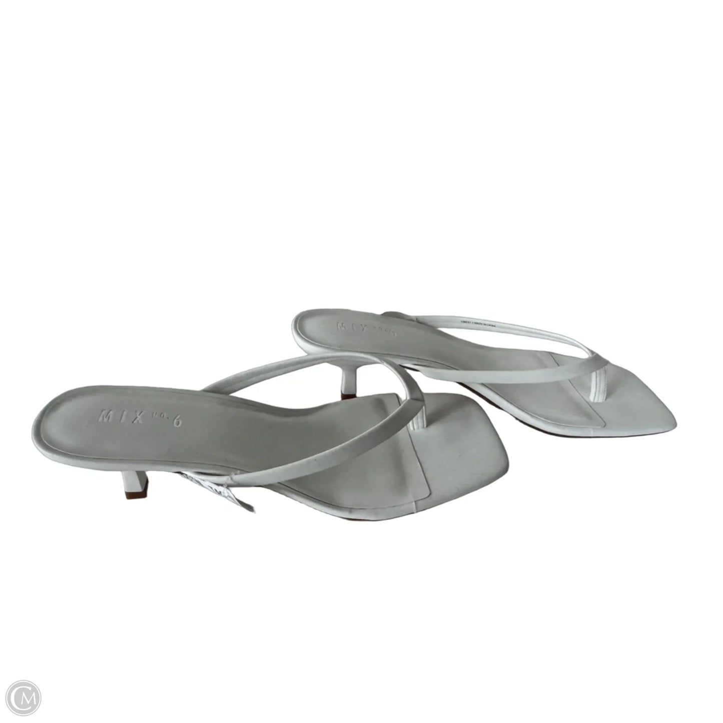 Sandals Heels Kitten By Mix No 6 In White, Size: 10