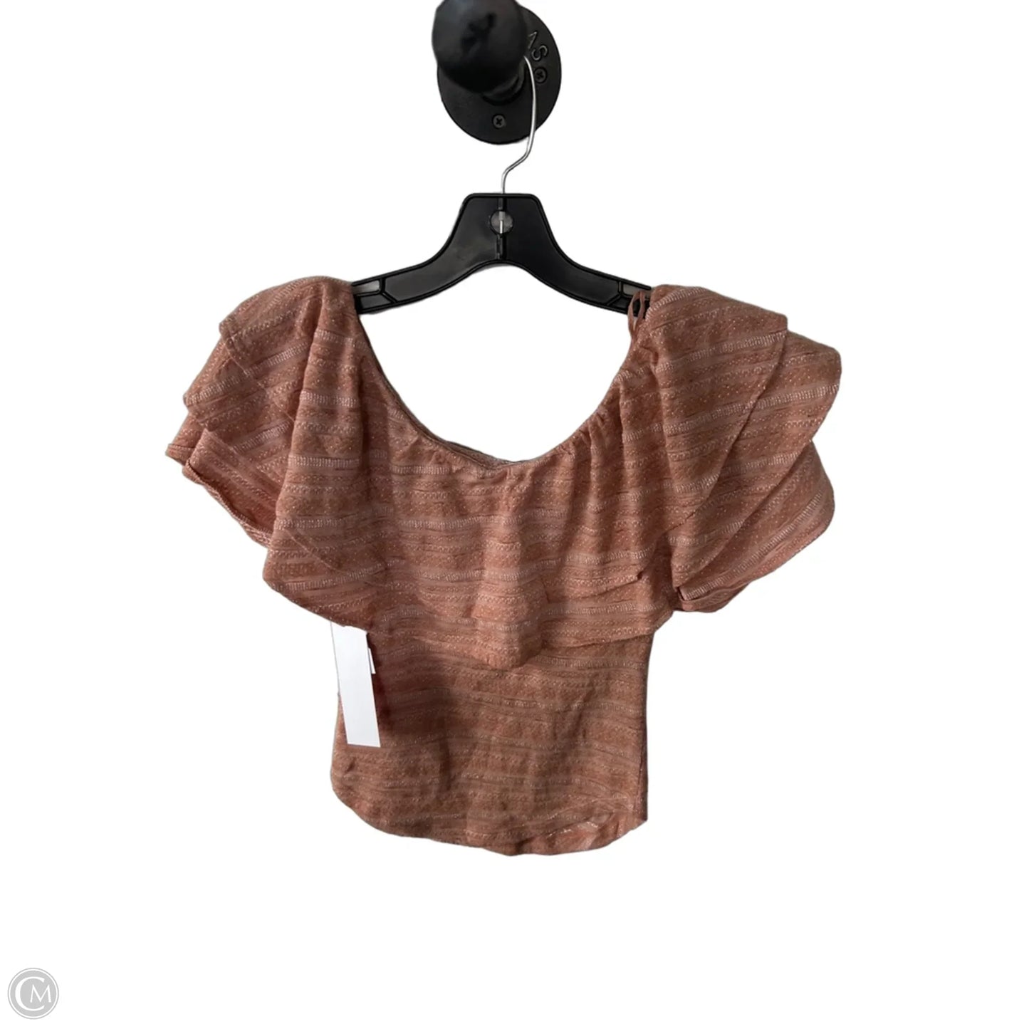 Top Short Sleeve By Free People In Pink & Tan, Size: S