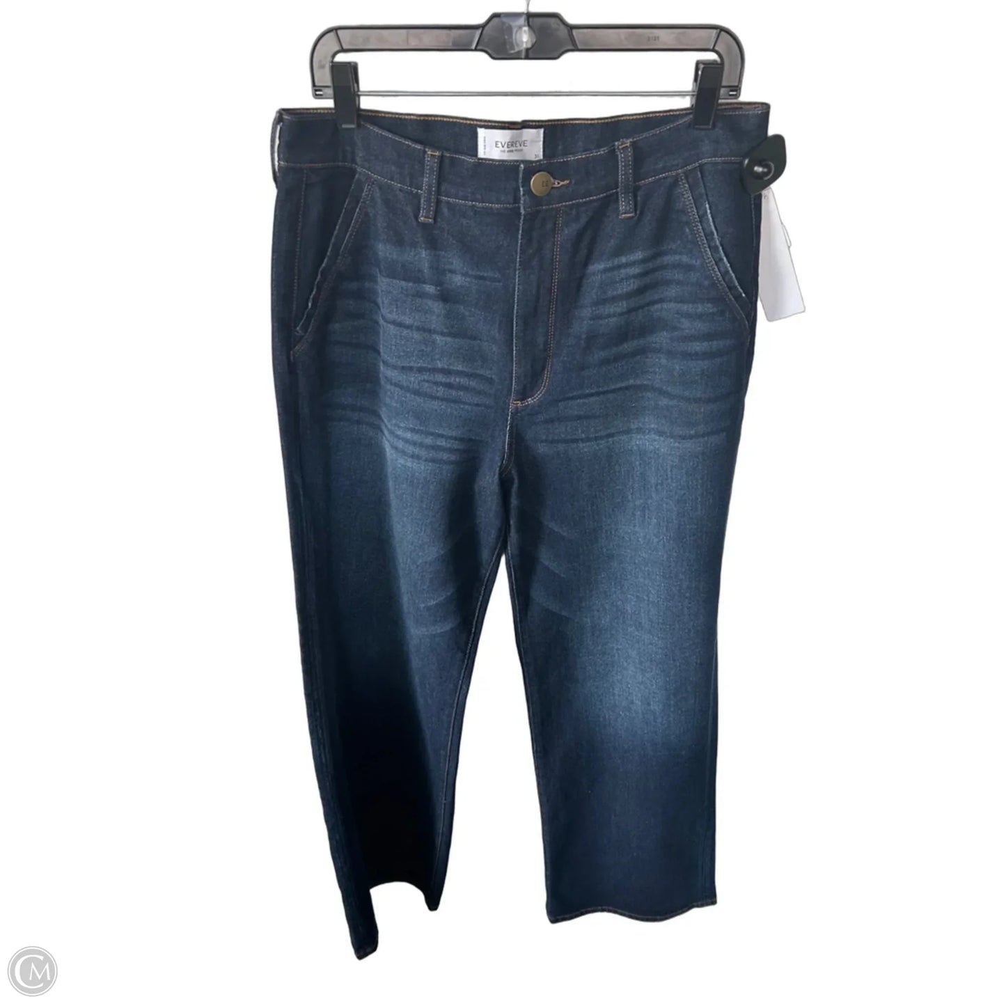 Jeans Straight By Evereve In Blue Denim, Size: 12