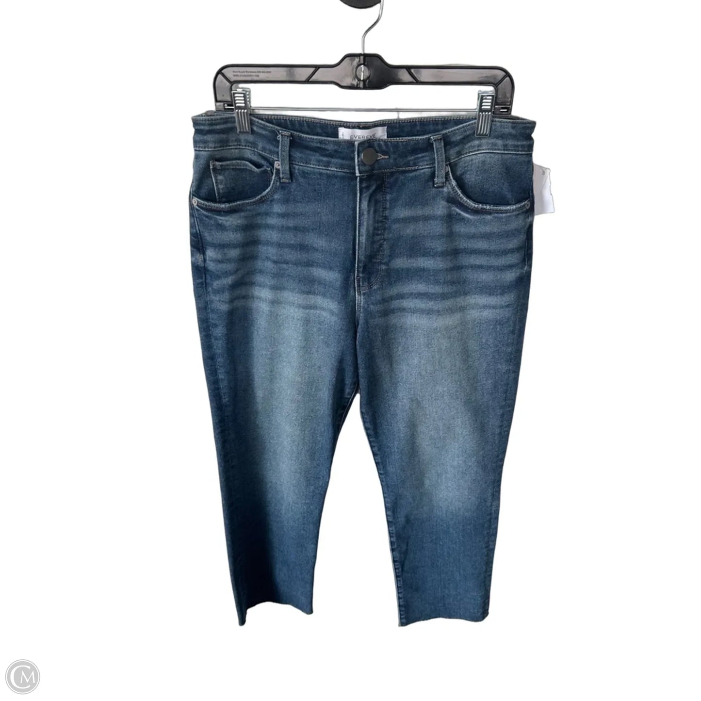 Jeans Straight By Evereve In Blue Denim, Size: 12
