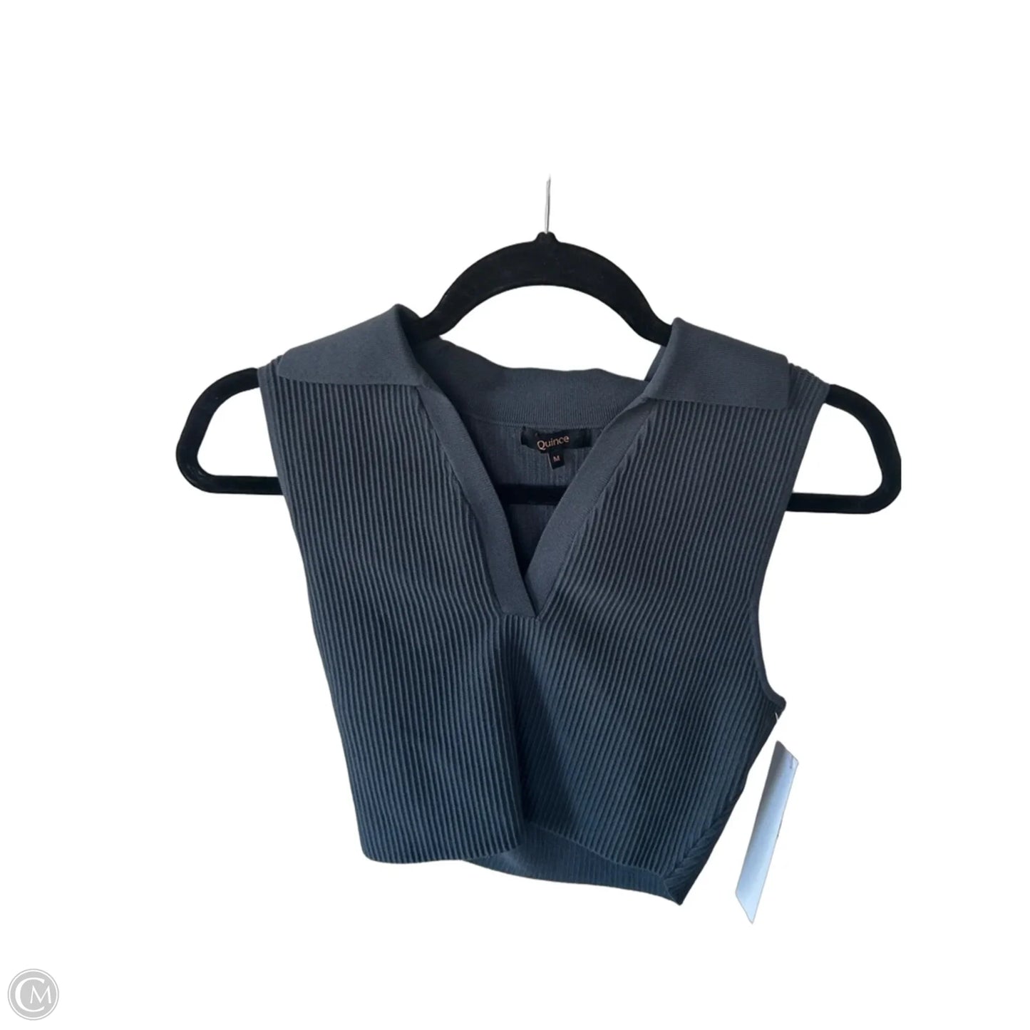 Vest Sweater By Quince In Blue, Size: M