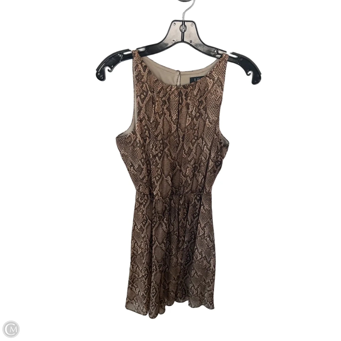 Dress Casual Short By Lauren By Ralph Lauren In Snakeskin Print, Size: S