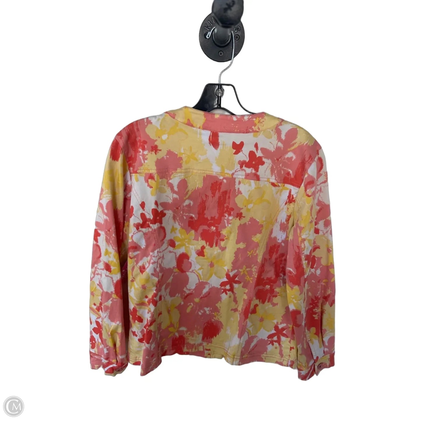 Jacket Other By Denim And Co Qvc In Pink & Yellow, Size: S
