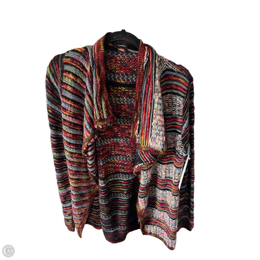 Sweater Cardigan By Desigual In Black & Red, Size: M