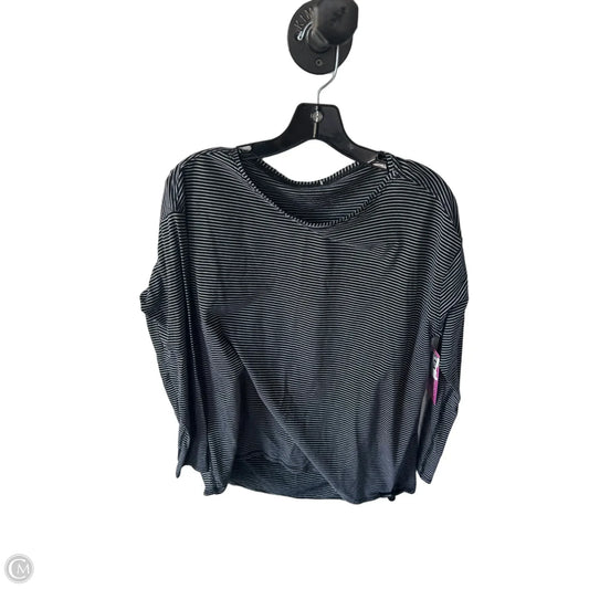 Athletic Top Long Sleeve Crewneck By Lululemon In Black & White, Size: S