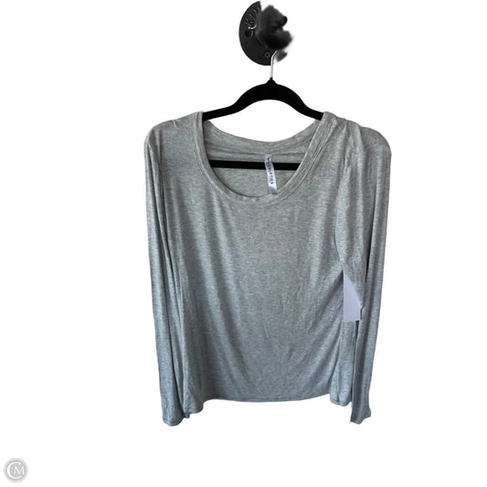 Athletic Top Long Sleeve Crewneck By Fabletics In Grey, Size: L