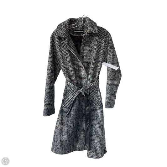 Coat Designer By Karl Lagerfeld In Black & White, Size: Xs