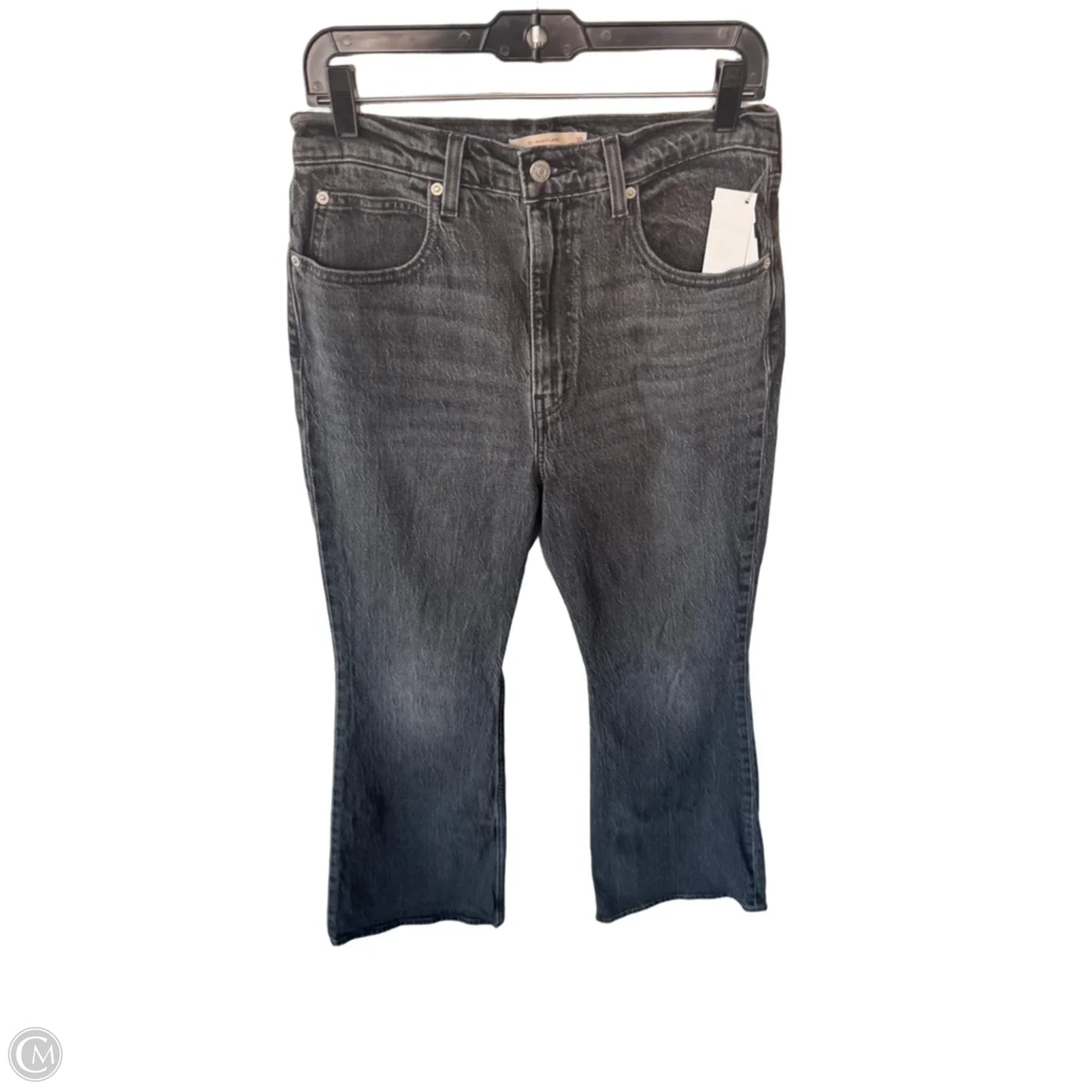 Jeans Flared By Levis In Black Denim, Size: 10