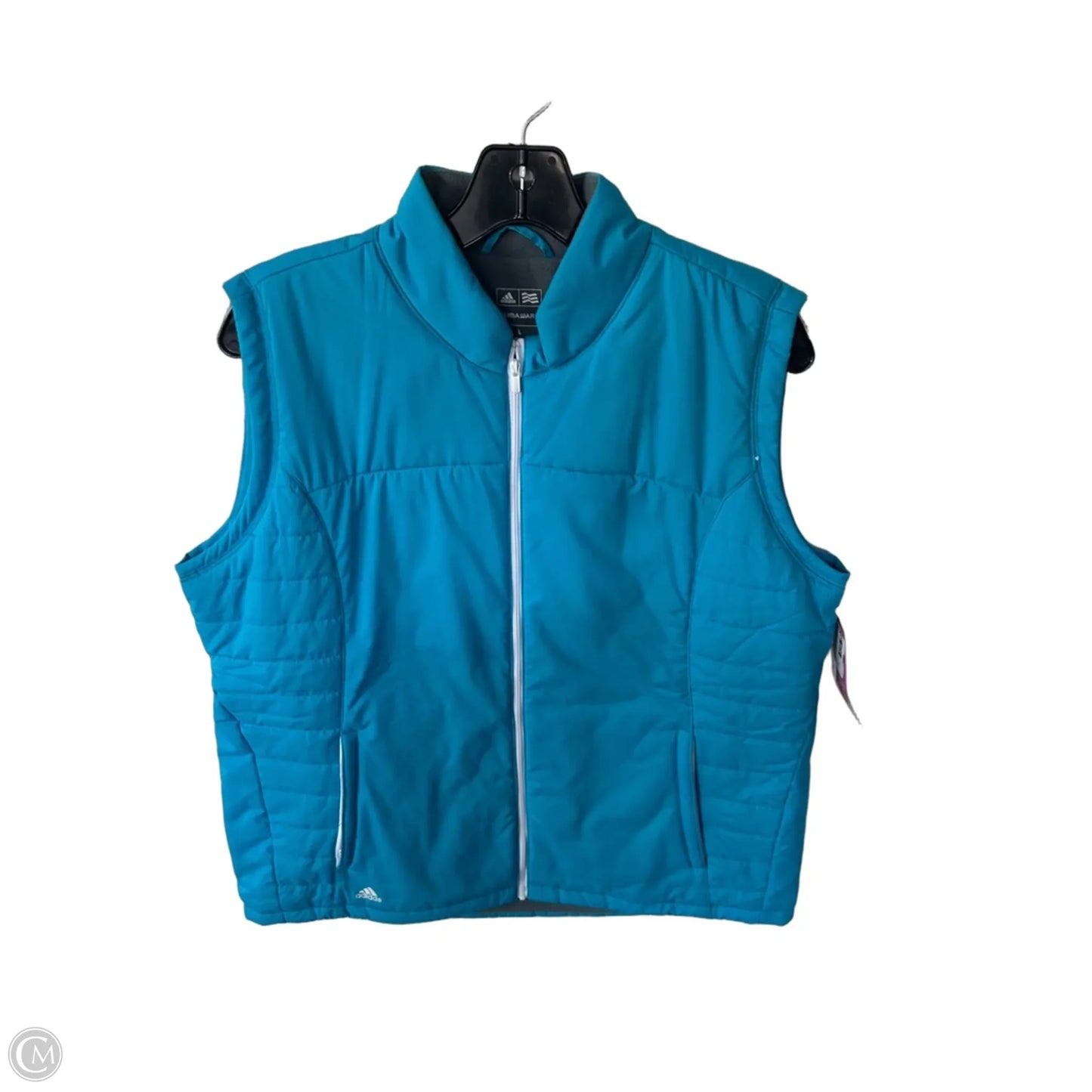 Vest Puffer & Quilted By Adidas In Blue, Size: L
