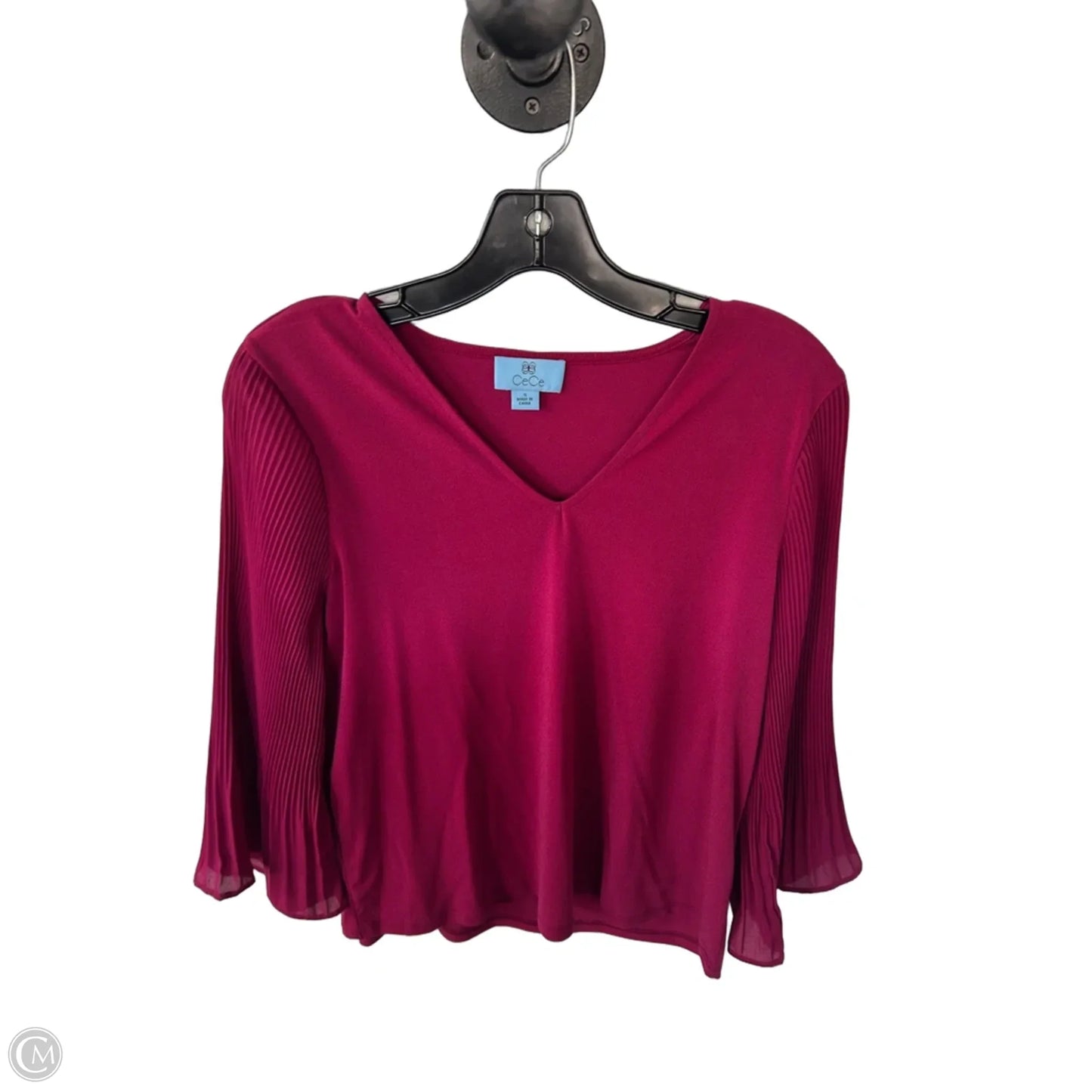 Top 3/4 Sleeve By Cece In Red, Size: S