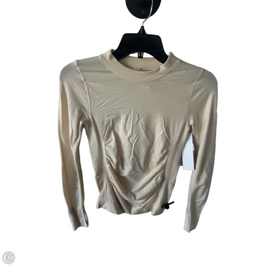Athletic Top Long Sleeve Crewneck By Athleta In Tan, Size: Xs